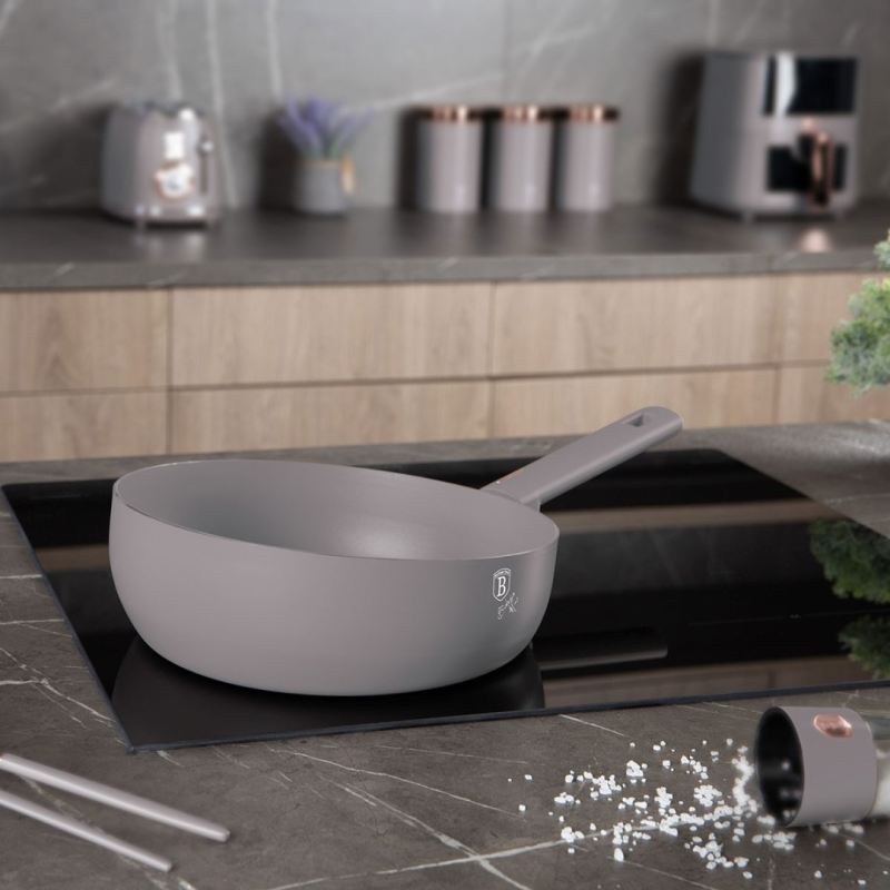 WOK PATELNIA FLIP TYTANOWA 26cm BERLINGER HAUS BH-8089 TAUPE - obrazek 3