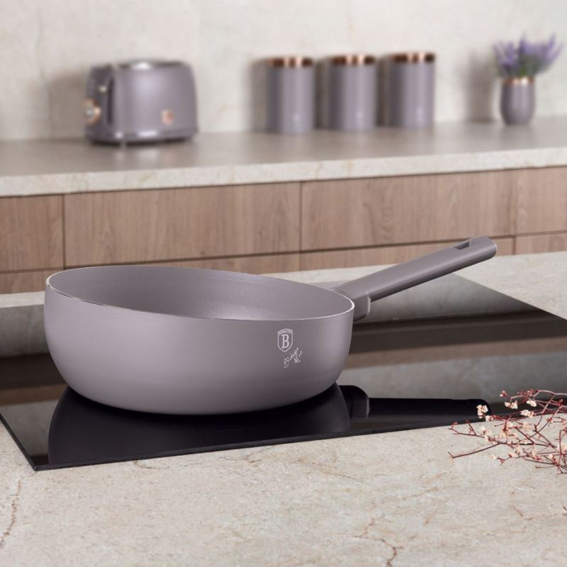 WOK PATELNIA FLIP TYTANOWA 26cm BERLINGER HAUS BH-8089 TAUPE - obrazek 5