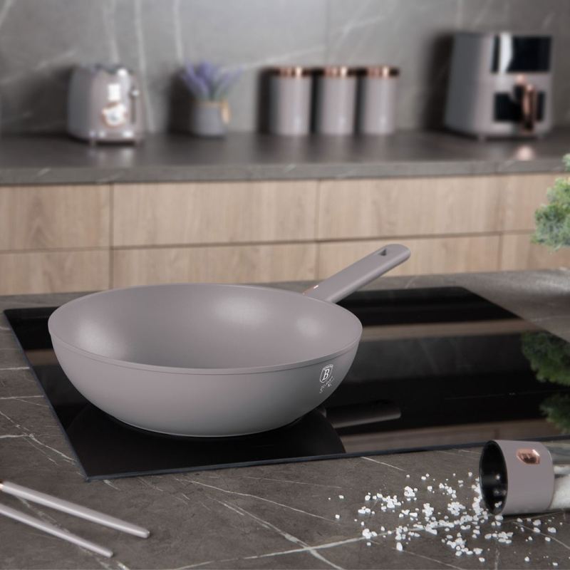 WOK TYTANOWY 28cm BERLINGER HAUS BH-8093 TAUPE - obrazek 2