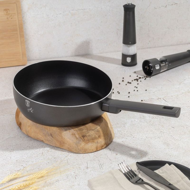 WOK PATELNIA FLIP TYTANOWA 26cm BERLINGER HAUS BH-8119 ANTRACIT - obrazek 3