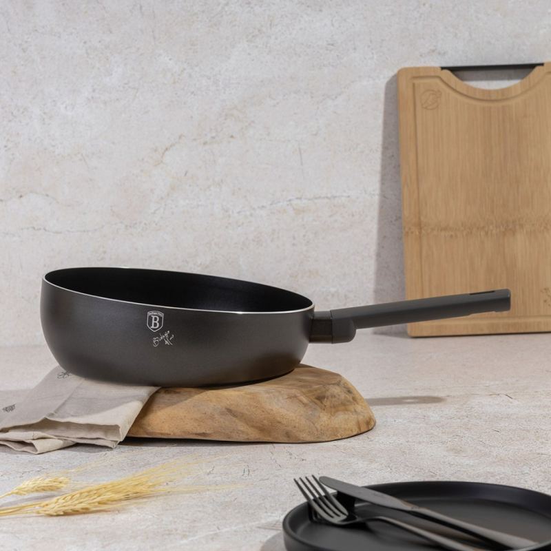 WOK PATELNIA FLIP TYTANOWA 26cm BERLINGER HAUS BH-8119 ANTRACIT - obrazek 4