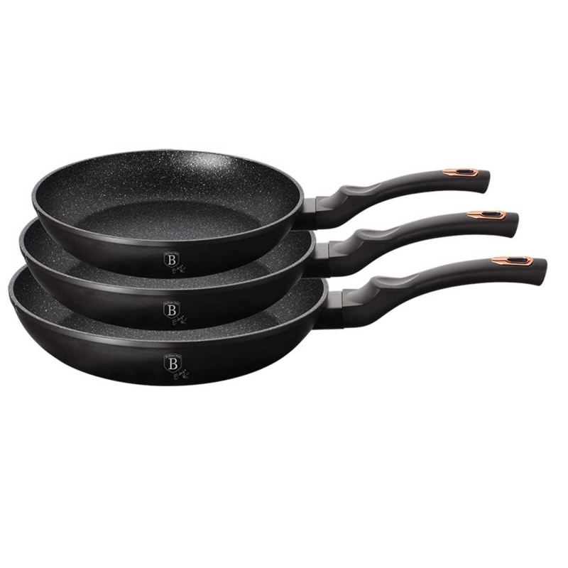 ZESTAW 3 PATELNI GRANITOWYCH BERLINGERHAUS BLACK ROSE BH-6158 - obrazek 4
