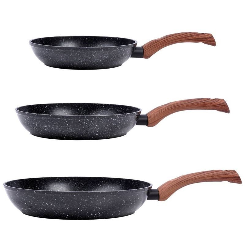 ZESTAW 3 PATELNI GRANITOWYCH BLACK&WOOD 20/24/28 cm 199011 - obrazek 11