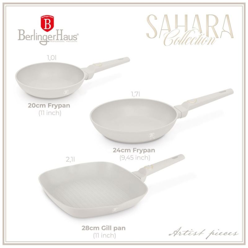 ZESTAW 3 PATELNI TYTANOWYCH BERLINGER HAUS BH-8079 SAHARA - obrazek 4