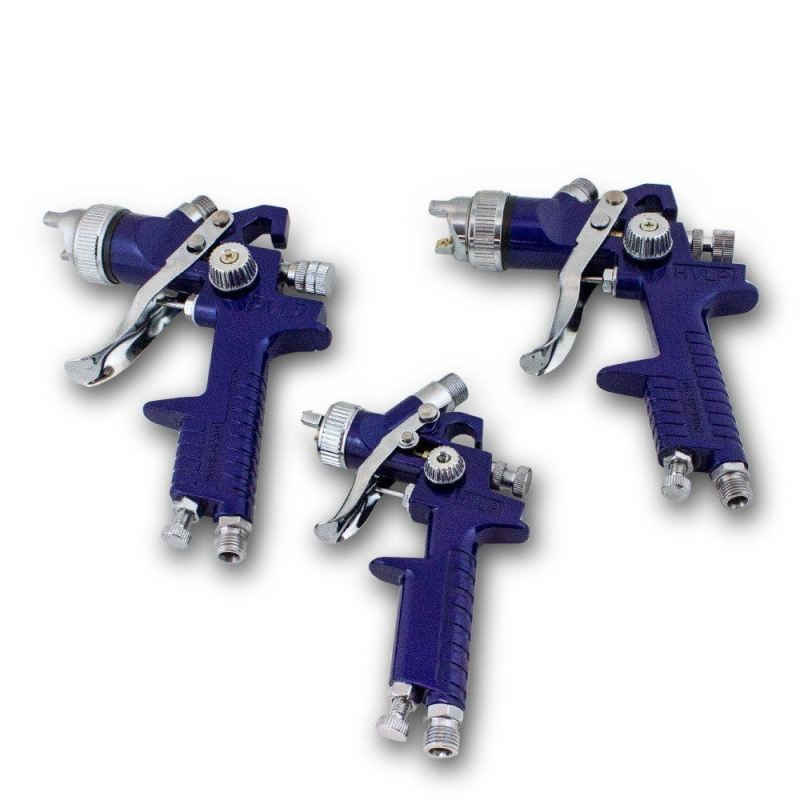 3X PISTOLET LAKIERNICZY HVLP ZESTAW 1,7 1,4 1,0 mm - obrazek 2