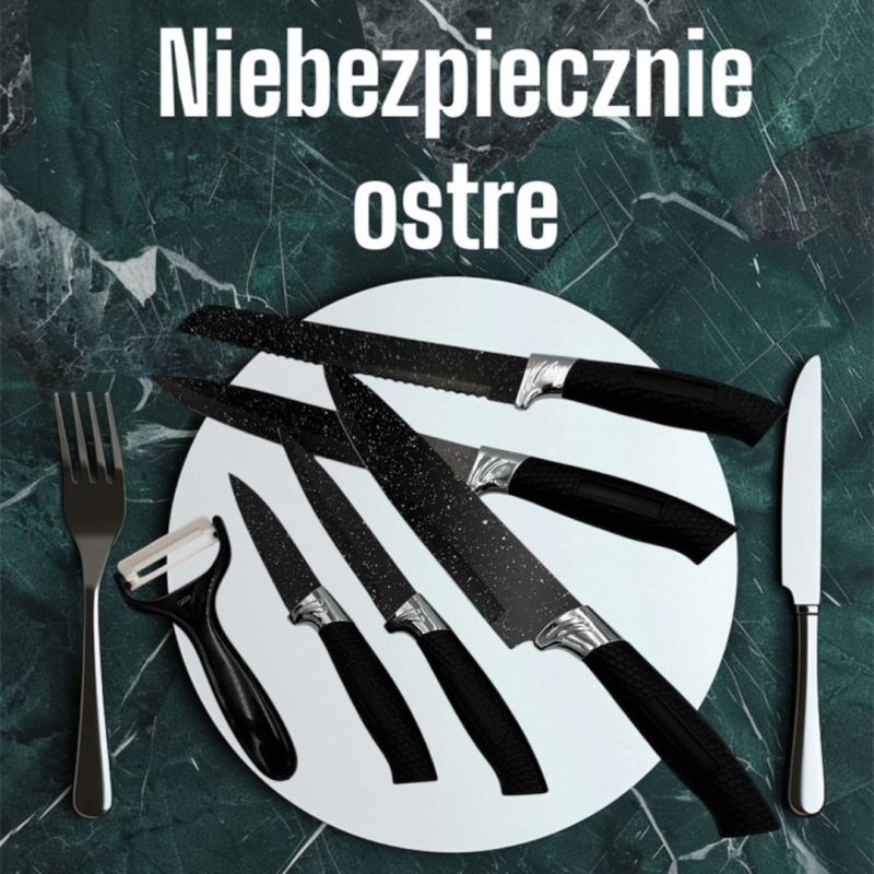 6-ELEMENTOWY ZESTAW NOŻY GRANITOWYCH 1559 - obrazek 5