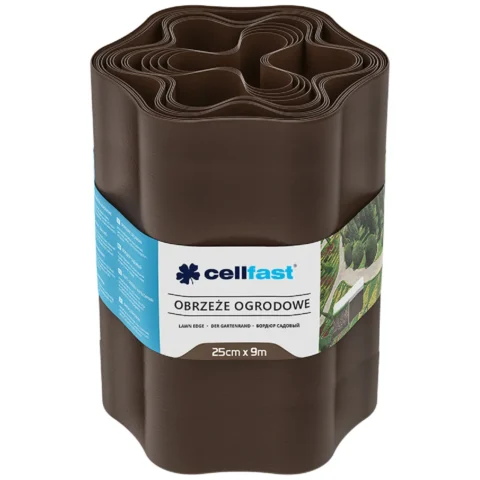Obrzeże ogrodowe 25cm x 9m Cellfast brązowe