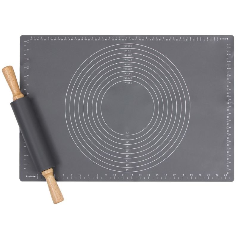 SILKONOWA STOLNICA 60x40cm WAŁEK DO CIASTA 1528 - obrazek 10
