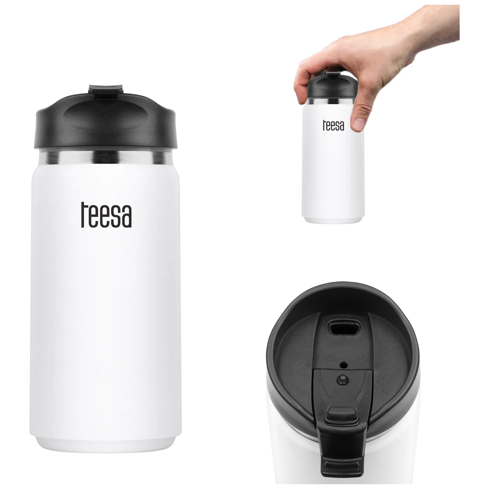 Kubek termiczny TEESA 350ml white - obrazek 5