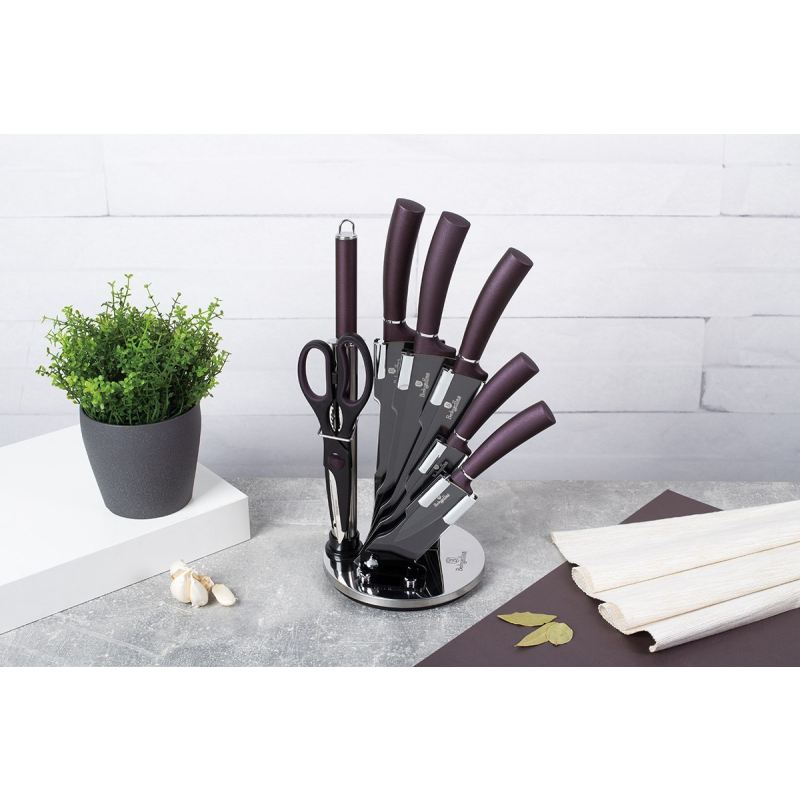 ZESTAW NOŻY BERLINGER HAUS BH-2560 PURPLE W STOJAKU - obrazek 3