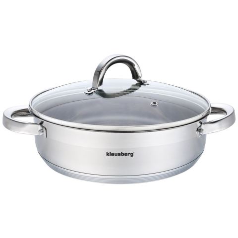 GARNEK PŁASKI Z POKRYWĄ 28cm KLAUSBERG KB-7174