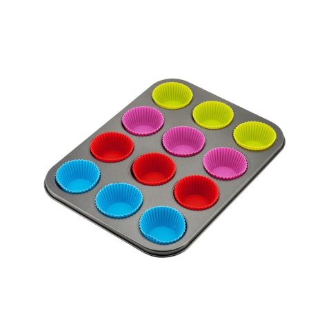 FORMA DO MUFFINEK Z WKŁADAMI SILIKONOWYMI KINGHOFF KH-4188