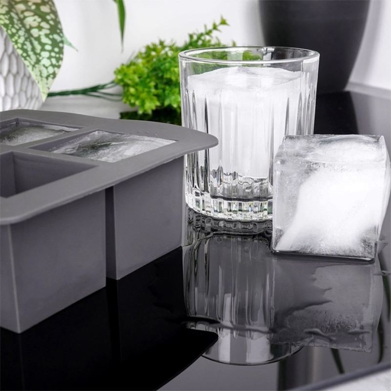 FORMA SILIKONOWA NA 4 KOSTKI LODOWE BARMAŃSKIE XXL DO DRINKÓW 259654 - obrazek 5