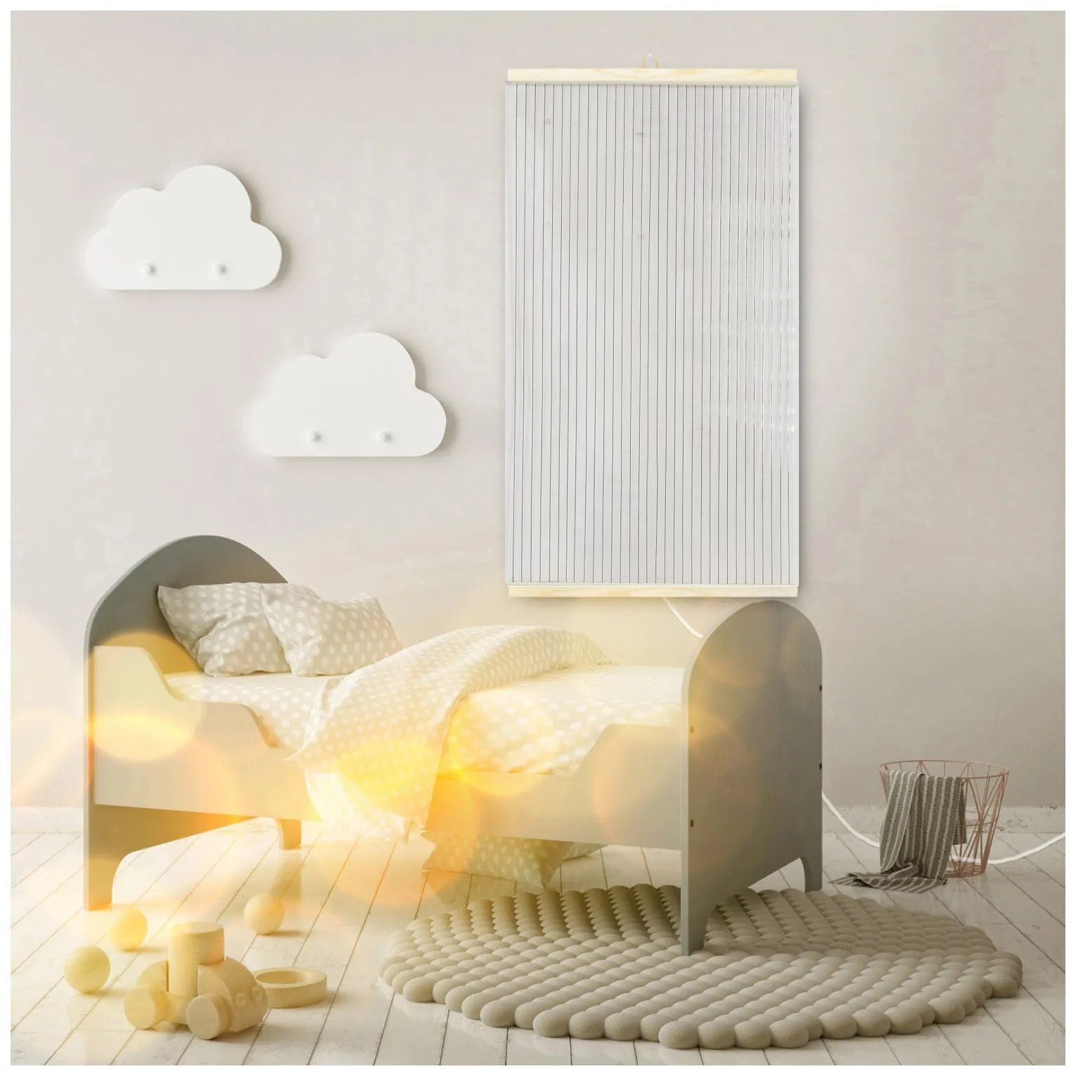 Grzejnik na podczerwień - giętki panel grzewczy 430W TRIO wzór 14 przeźroczysty, wymiary 100x57cm z regulatorem - obrazek 5