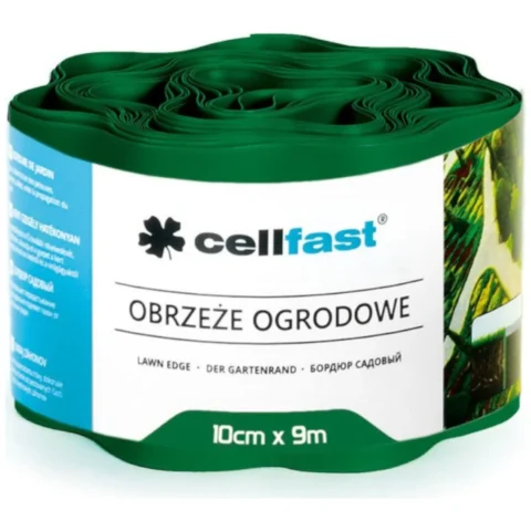 Obrzeże ogrodowe faliste 10cm x 9m Cellfast ciemnozielone