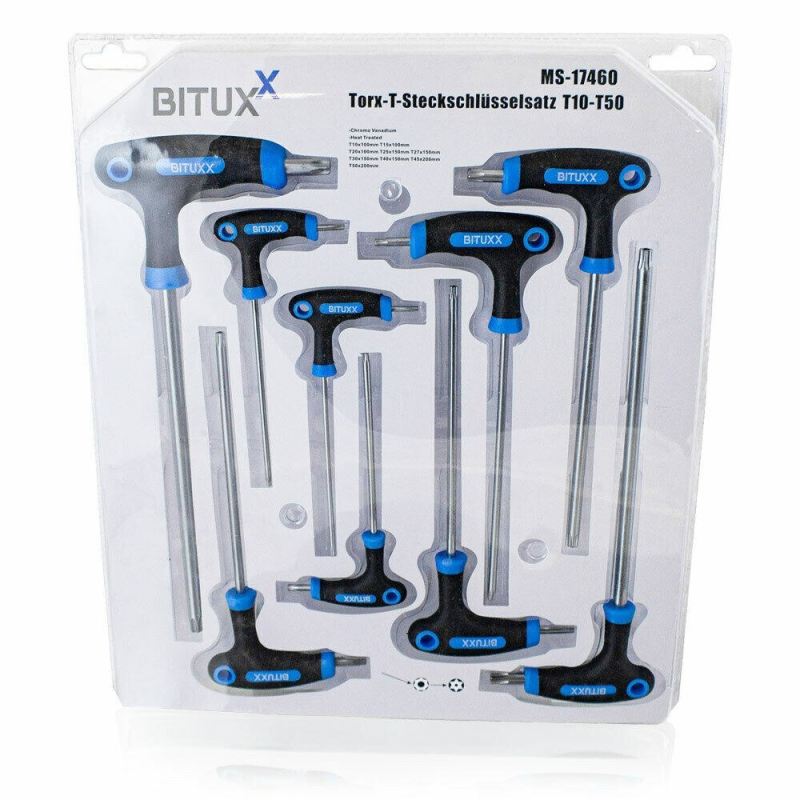 Śrubokręty Torx 9 szt. T10-T50 Ergonomiczne Uchwyty Stal Chromowo-Wanadowa - obrazek 4