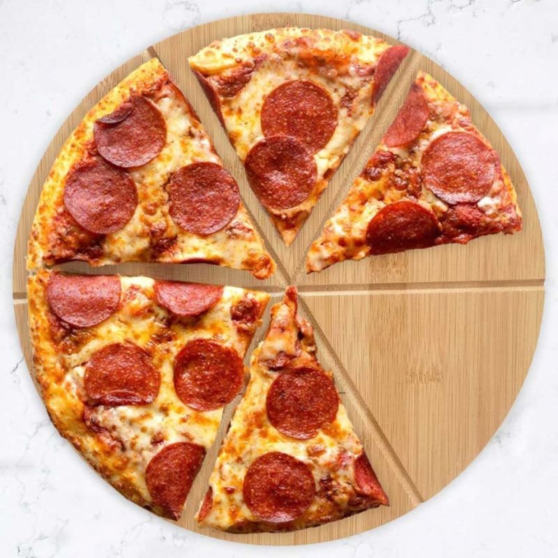 TACA DESKA DREWNIANA DO PIZZY 35cm KINGHOFF KH-1565 - obrazek 2