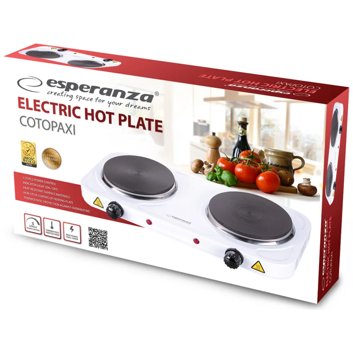 EKH010W Esperanza kuchenka elektryczna cotopaxi biała - obrazek 11