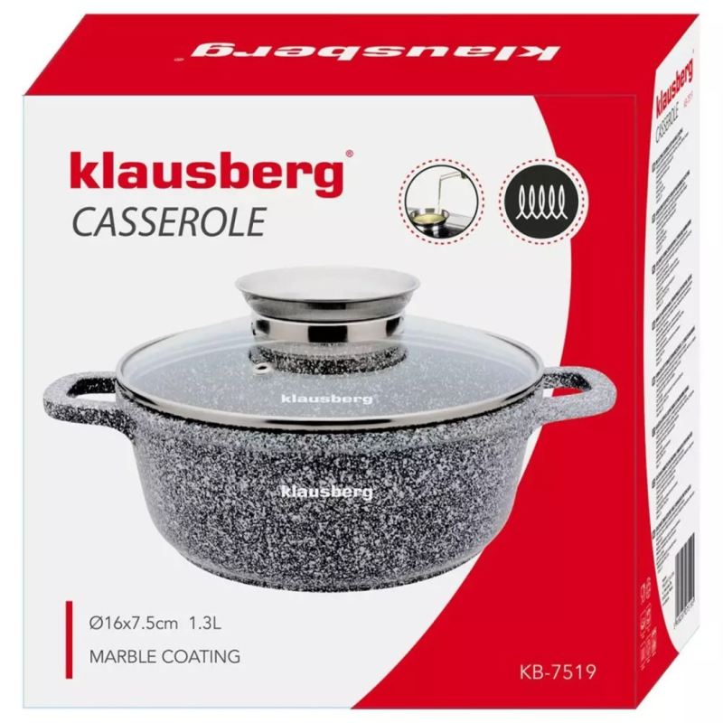 GARNEK MARMURKOWY 1,3L 16cm KLAUSBERG KB-7519 - obrazek 5