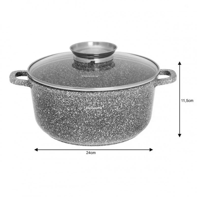 GARNEK MARMURKOWY 4,5L 24cm KLAUSBERG KB-7522 - obrazek 3