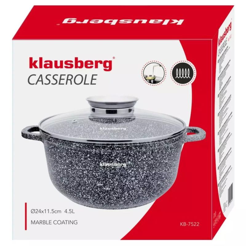 GARNEK MARMURKOWY 4,5L 24cm KLAUSBERG KB-7522 - obrazek 5