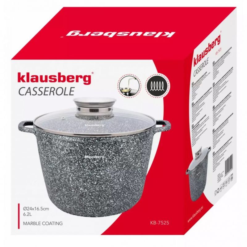GARNEK MARMURKOWY 6,2L 24cm KLAUSBERG KB-7525 - obrazek 5