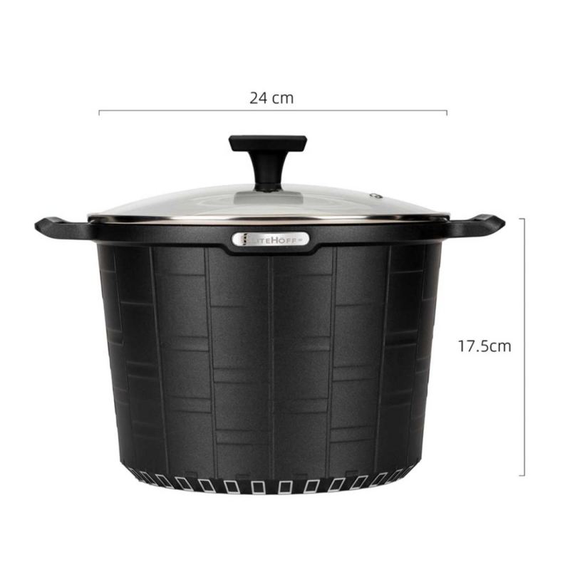 GARNEK GRANITOWY Z POKRYWĄ 24cm 6,5L E-7032 - obrazek 6