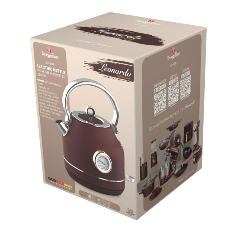 CZAJNIK ELEKTRYCZNY 1,7L Z TERMOMETREM BERLINGER HAUS BH-9516 LEONARDO - obrazek 6
