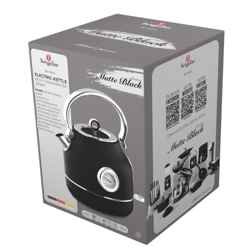 CZAJNIK ELEKTRYCZNY 1,7L Z TERMOMETREM BERLINGER HAUS BH-9640 MATTE BLACK - obrazek 7