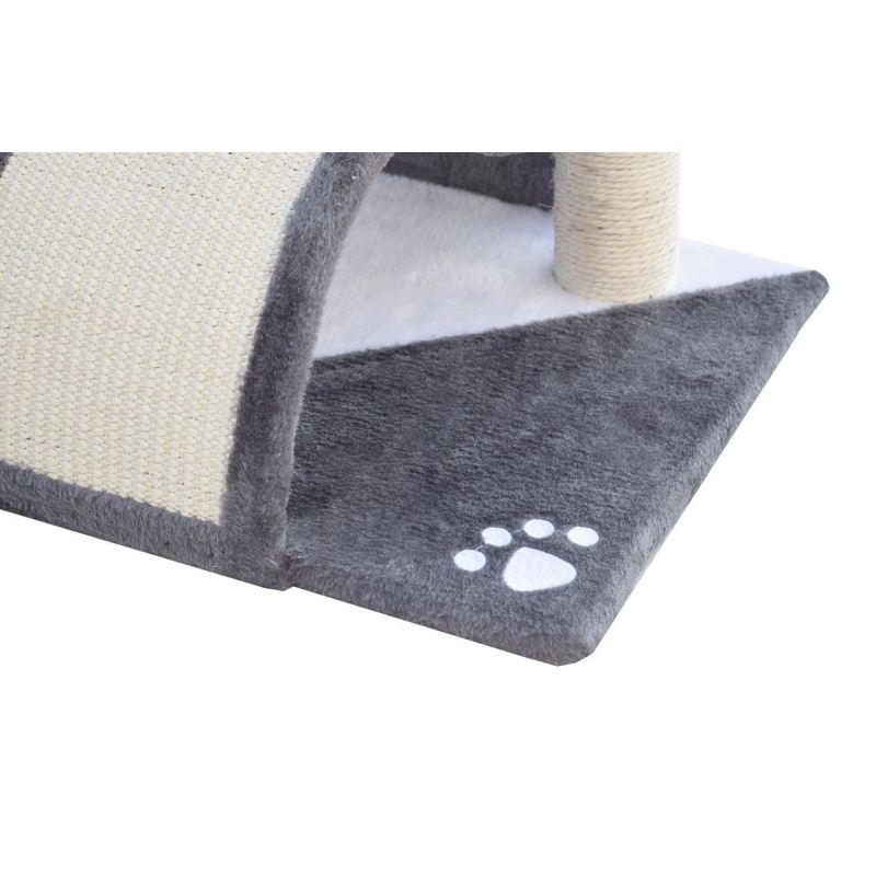 Drapak dla kota Legowisko+Budka biało-siwy 43cm - obrazek 6