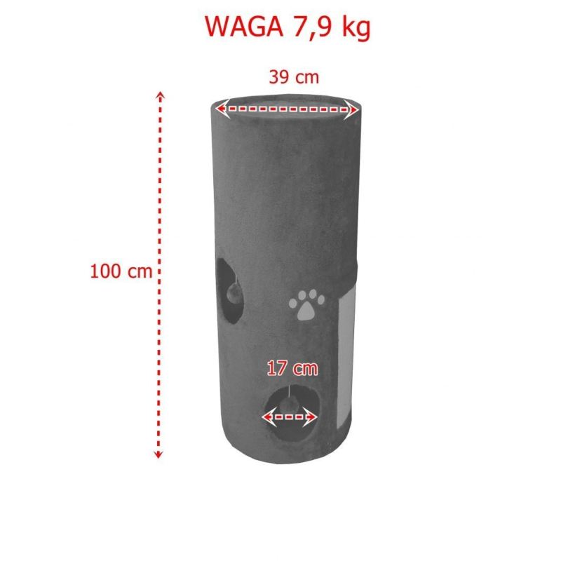 Drapak/Tuba/ Wieża dla Kota 100cm Siwy - obrazek 5