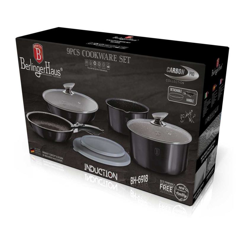 ZESTAW GARNKÓW GRANITOWYCH BERLINGER HAUS BH-6918 CARBON PRO - obrazek 4