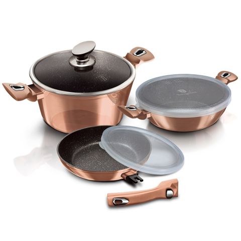ZESTAW GARNKÓW GRANITOWYCH BERLINGER HAUS BH-7051 ROSE GOLD