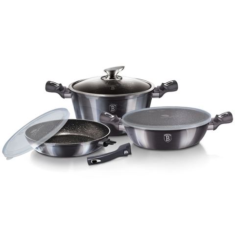 ZESTAW GARNKÓW I PATELNI BERLINGER HAUS BH-7052 CARBON PRO