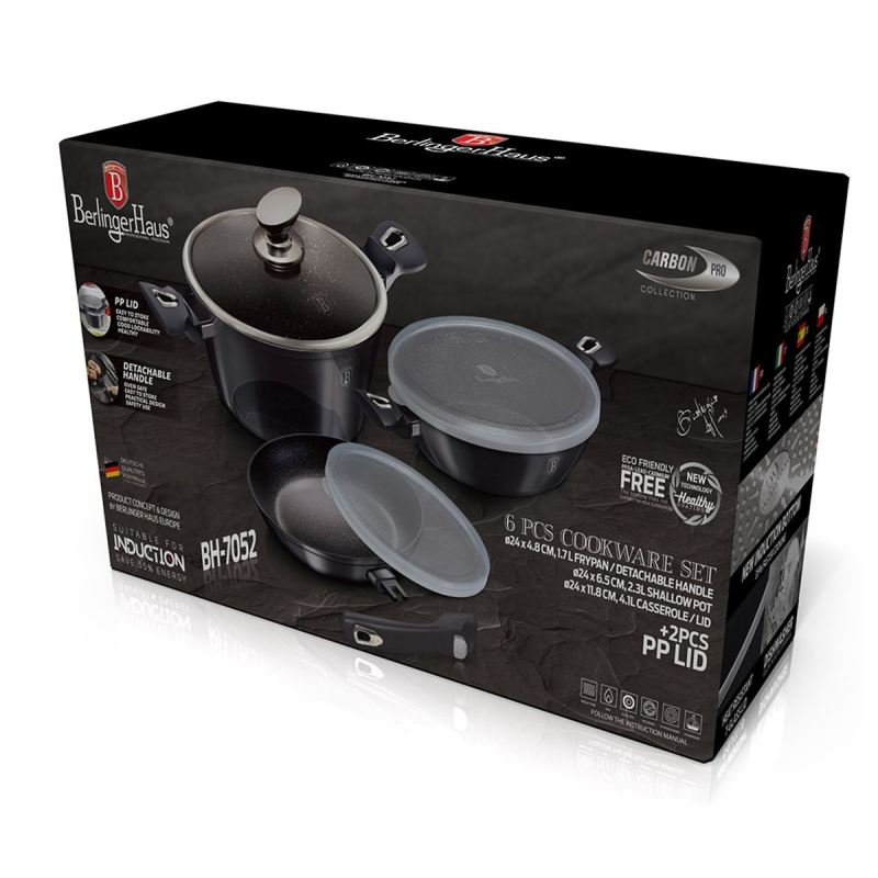 ZESTAW GARNKÓW I PATELNI BERLINGER HAUS BH-7052 CARBON PRO - obrazek 9