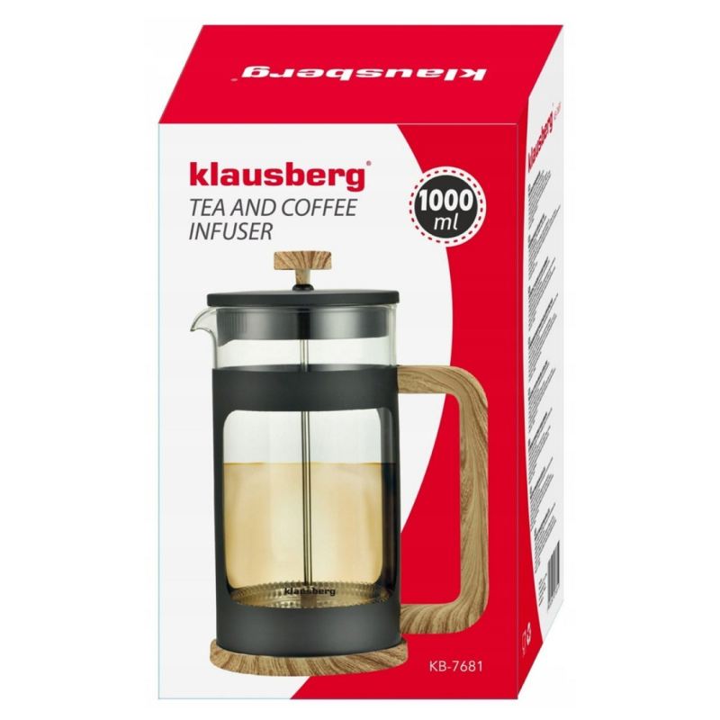 ZAPARZACZ TŁOKOWY DO KAWY/HERBATY 1000ml KLAUSBERG KB-7681 - obrazek 6