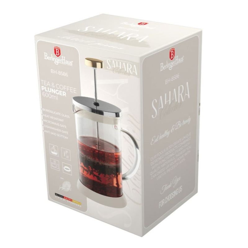 ZAPARZACZ TŁOKOWY DO KAWY HERBATY 600ml BERLINGER HAUS BH-8586 SAHARA - obrazek 9