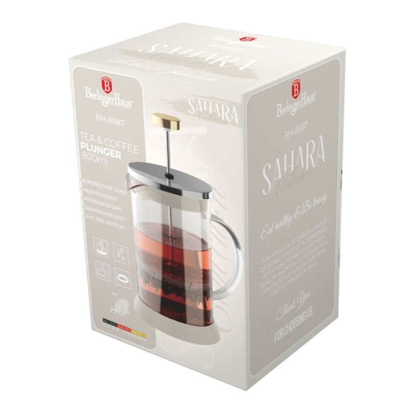 ZAPARZACZ TŁOKOWY DO KAWY HERBATY 800ml BERLINGER HAUS BH-8587 SAHARA - obrazek 9