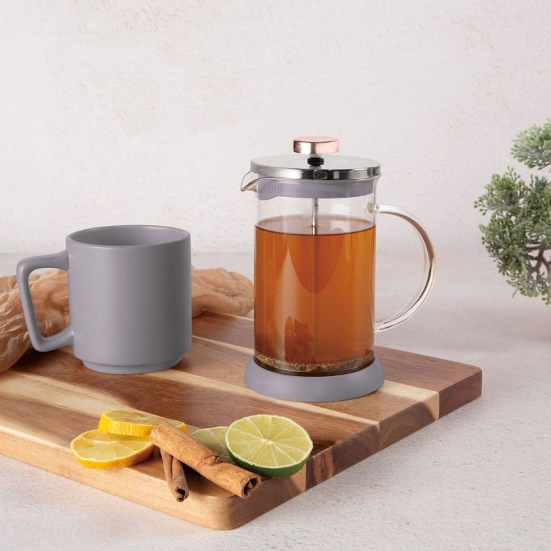 ZAPARZACZ TŁOKOWY DO KAWY HERBATY 800ml BERLINGER HAUS BH-8589 TAUPE - obrazek 3