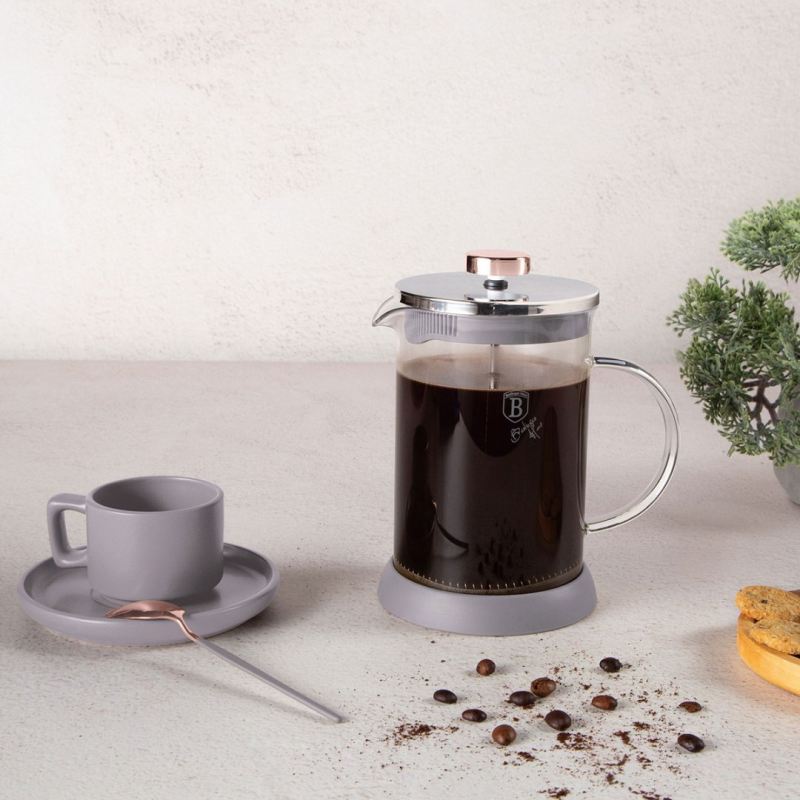 ZAPARZACZ TŁOKOWY DO KAWY HERBATY 800ml BERLINGER HAUS BH-8589 TAUPE - obrazek 6