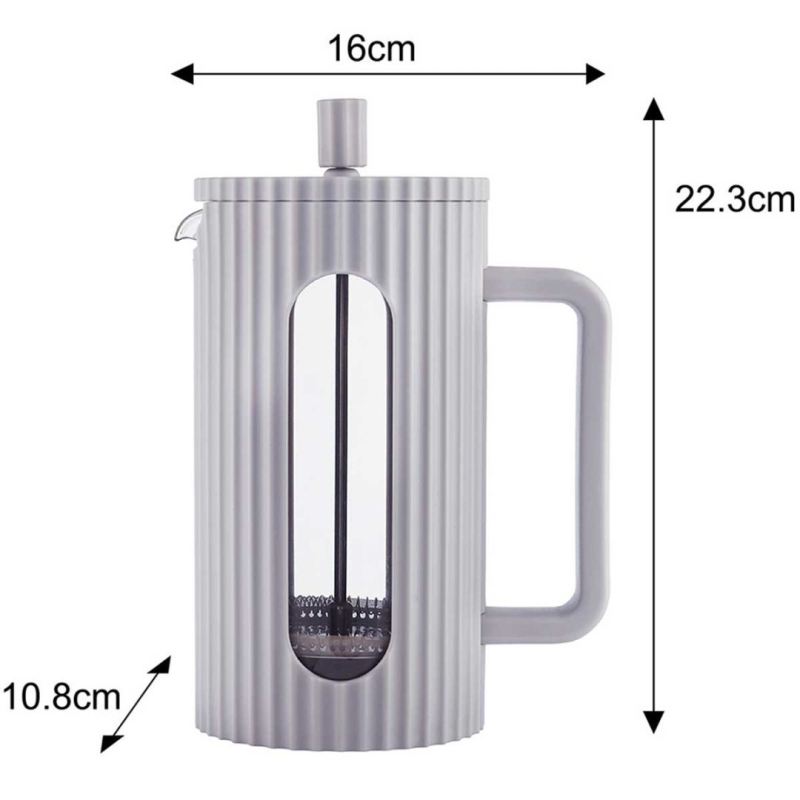 ZAPARZACZ TŁOKOWY DO KAWY/HERBATY 1000ml KLAUSBERG KB-7752 SZARY - obrazek 3