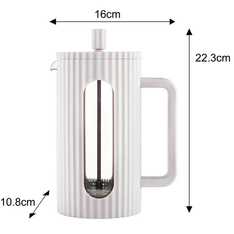 ZAPARZACZ TŁOKOWY DO KAWY/HERBATY 1000ml KLAUSBERG KB-7753 BIAŁY - obrazek 3