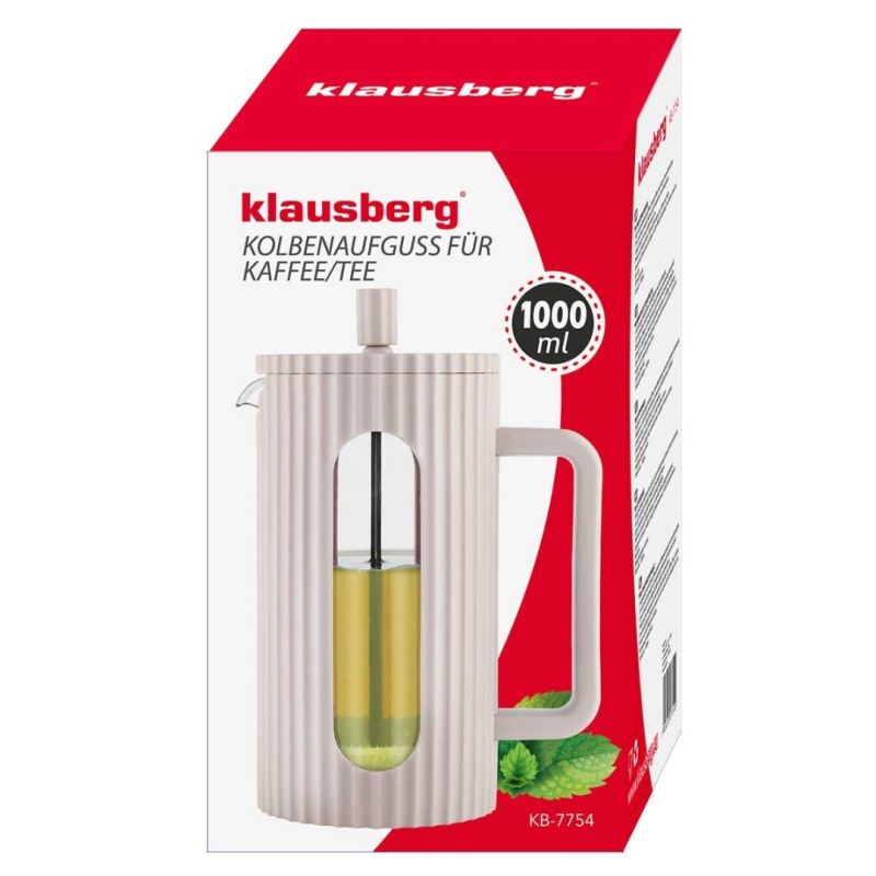 ZAPARZACZ TŁOKOWY DO KAWY/HERBATY 1000ml KLAUSBERG KB-7754 RÓŻOWY - obrazek 11