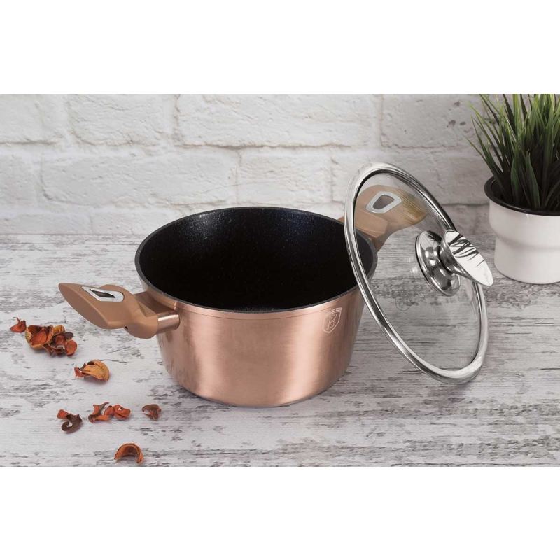 GARNEK GRANITOWY 20cm BERLINGER HAUS ROSE GOLD BH-1514 - obrazek 3