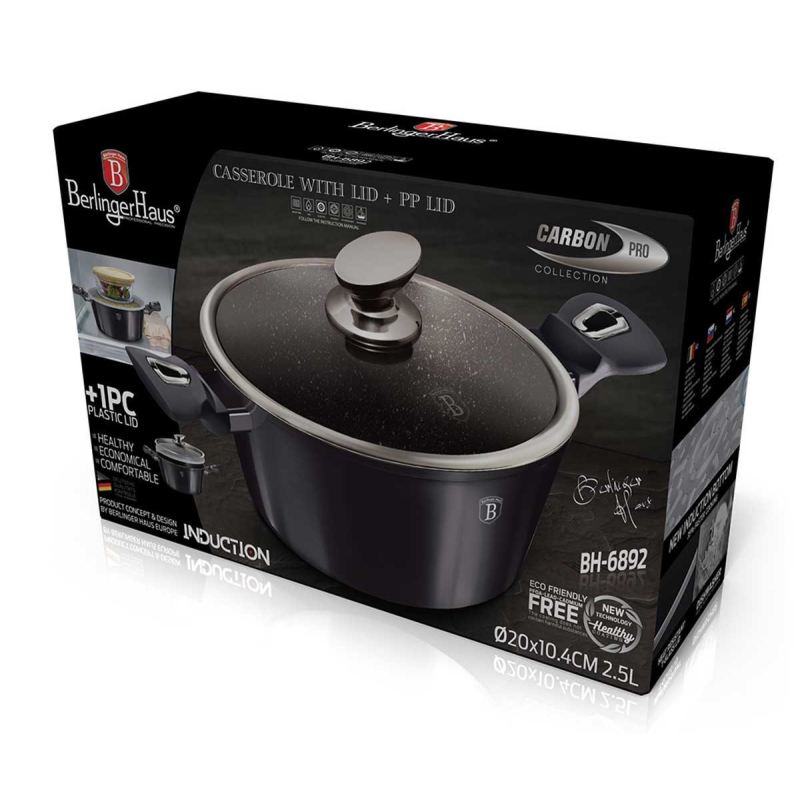 GARNEK GRANITOWY 20cm BERLINGERHAUS BH-6892 CARBON PRO - obrazek 6