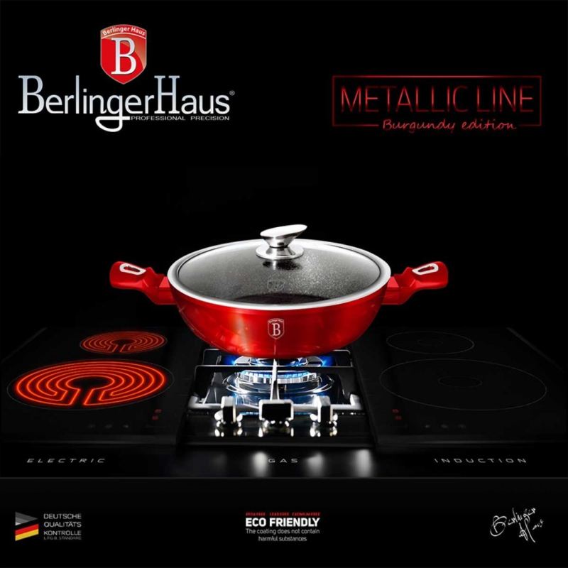 GARNEK GRANITOWY 24cm BERLINGER HAUS BH-1262 BURGUNDY METALLIC - obrazek 8