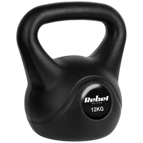 Kettlebell bitumiczny 12 kg REBEL ACTIVE
