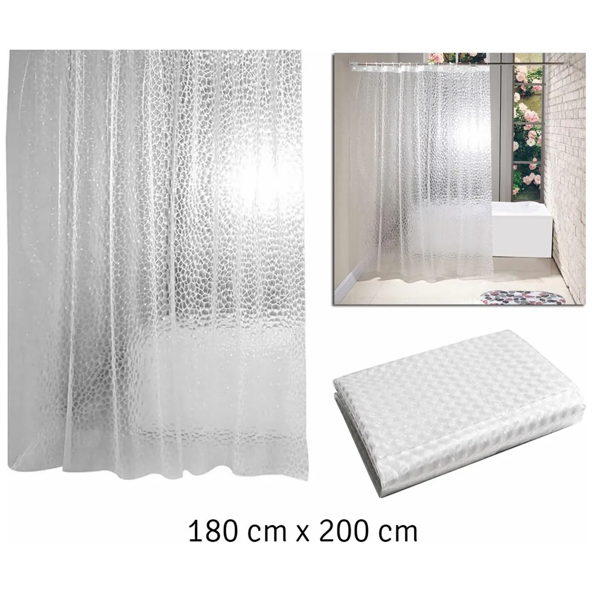 AG655A Zasłona prysznicowa 3d 180x200