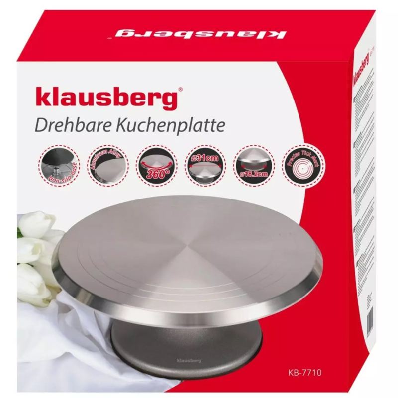 PATERA OBROTOWA 31cm DO TORTÓW CIAST KLAUSBERG KB-7710 - obrazek 10