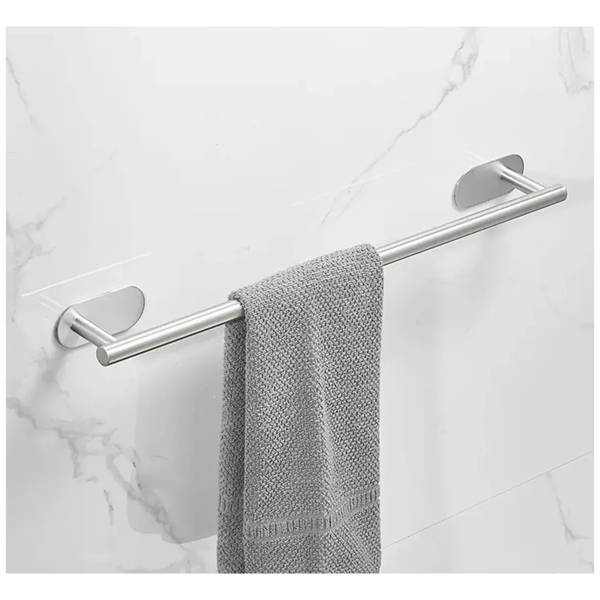 AG945 Uchwyt wieszak na ręcznik 40cm srebrny - obrazek 4